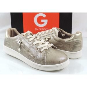 Women's Shoes G by Guess BRIONI 2 Fashion Lace Up Sneakers Gold Multi Size 9.5